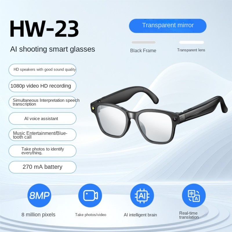 Audio Music For Video - AI Smart Glasses 800W Camera Metal