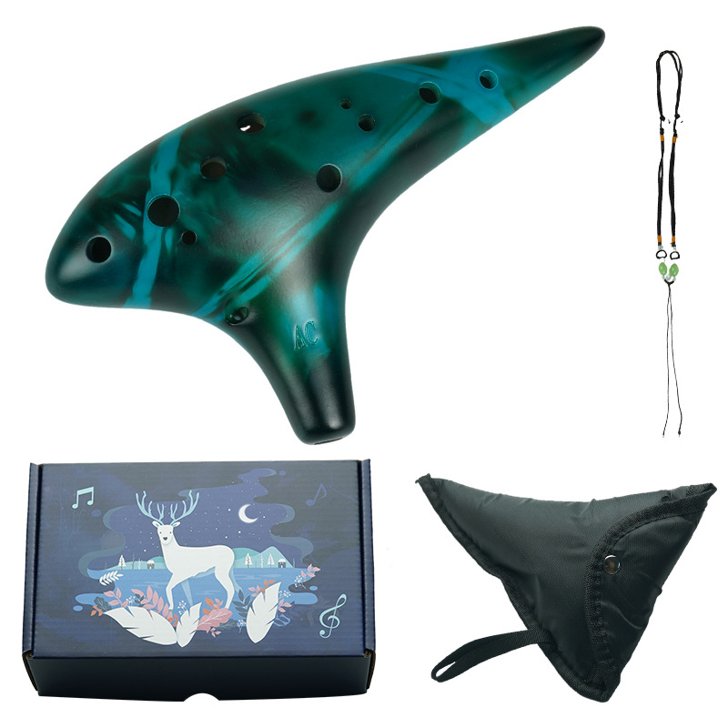 Ocarina Ceramic - Ceramic Ocarina 12 Hole Alto C