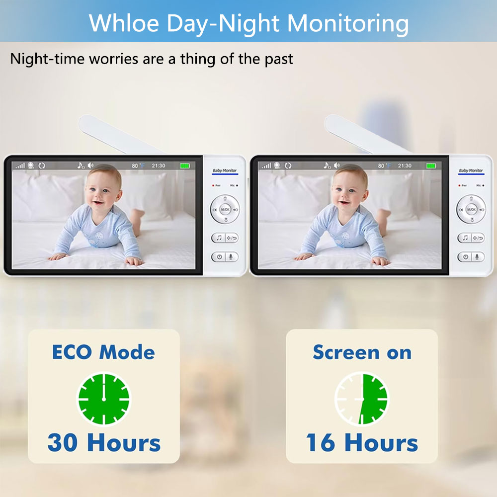 7.0 Inch Screen Baby Monitor 5 - Audio Detect Music review and price