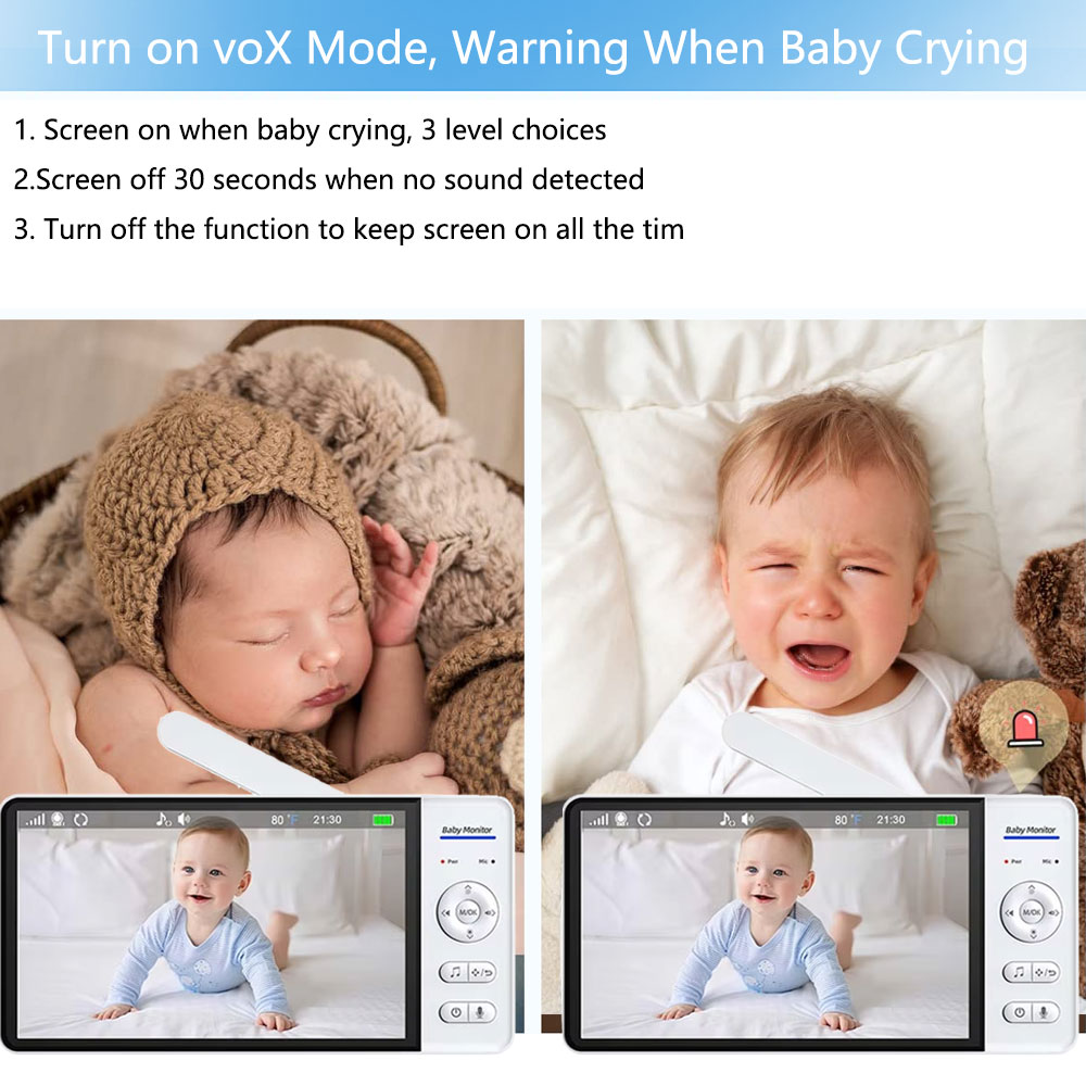 7.0 Inch Screen Baby Monitor 5 - Audio Detect Music review and price