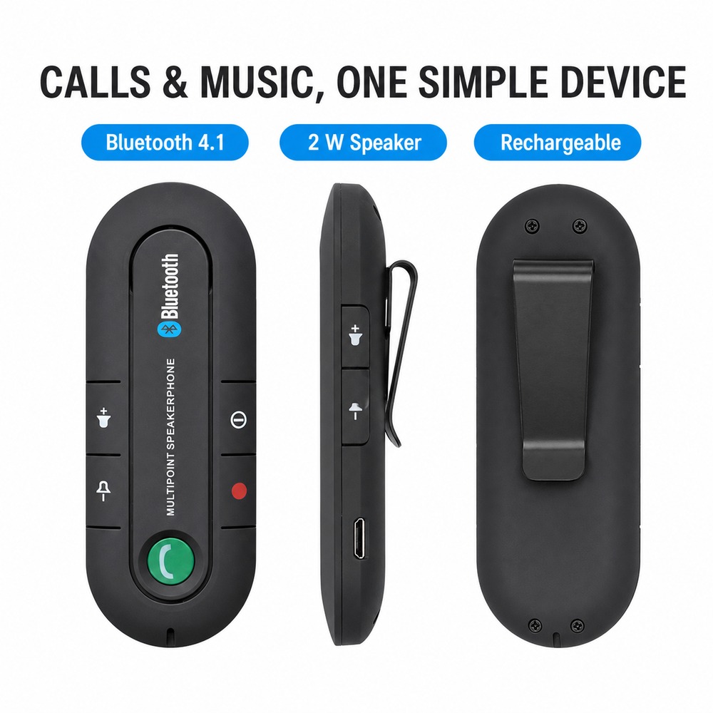 Bluetooth 4.1 Car Speakerphone - Audio Music Player review and price