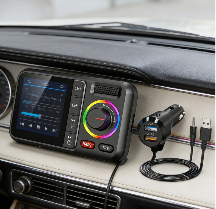 Wireless FM Transmitter with B - Audio Music Player review and price