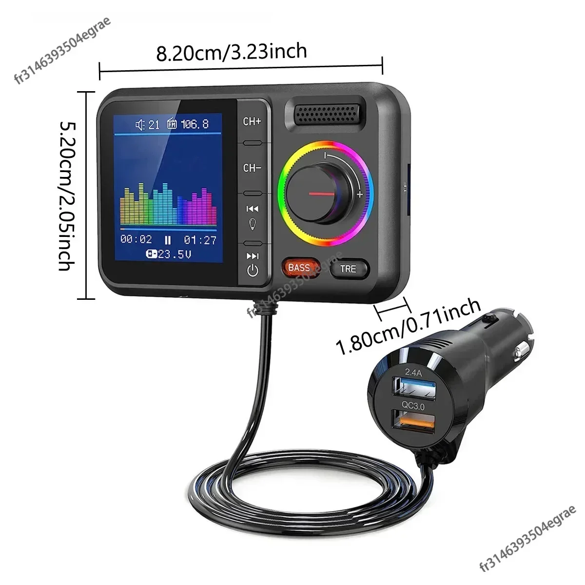 Wireless FM Transmitter with B - Audio Music Player review and price