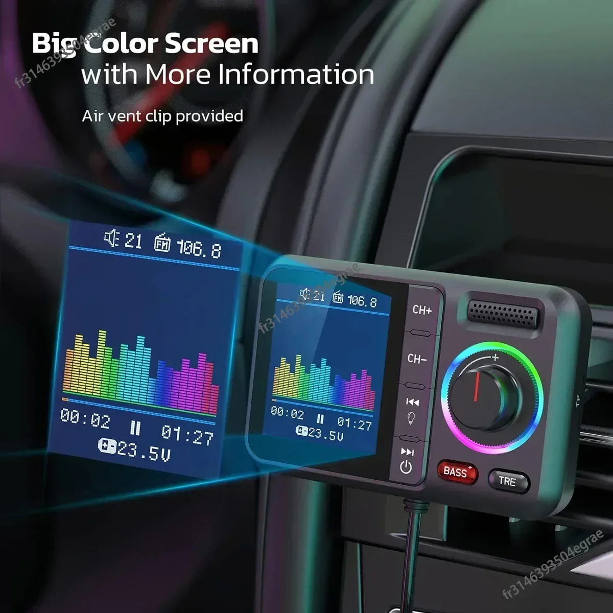 Wireless FM Transmitter with B - Audio Music Player review and price